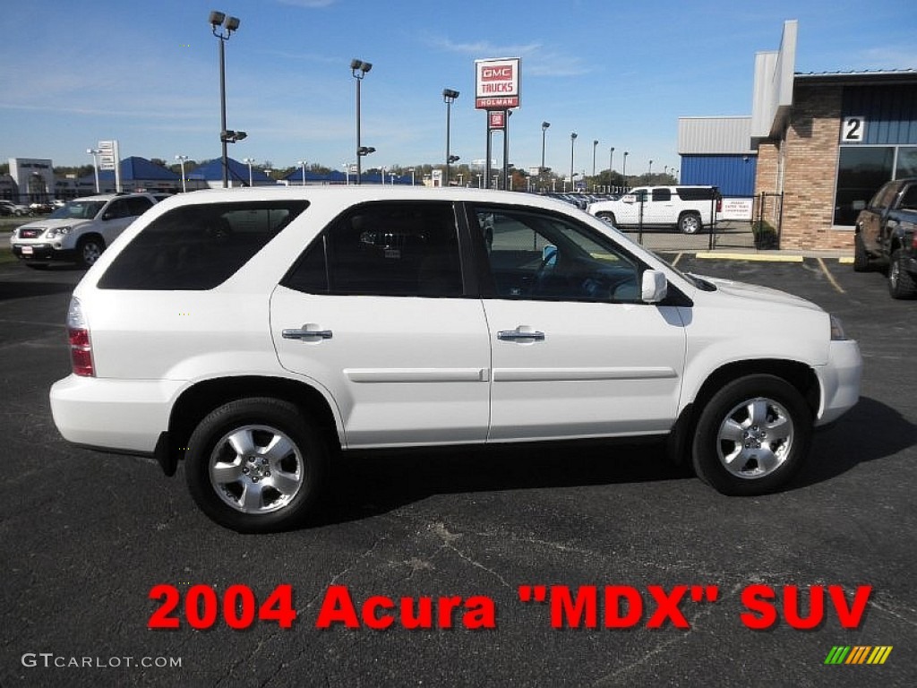 2004 MDX  - Aspen White Pearl / Saddle photo #1