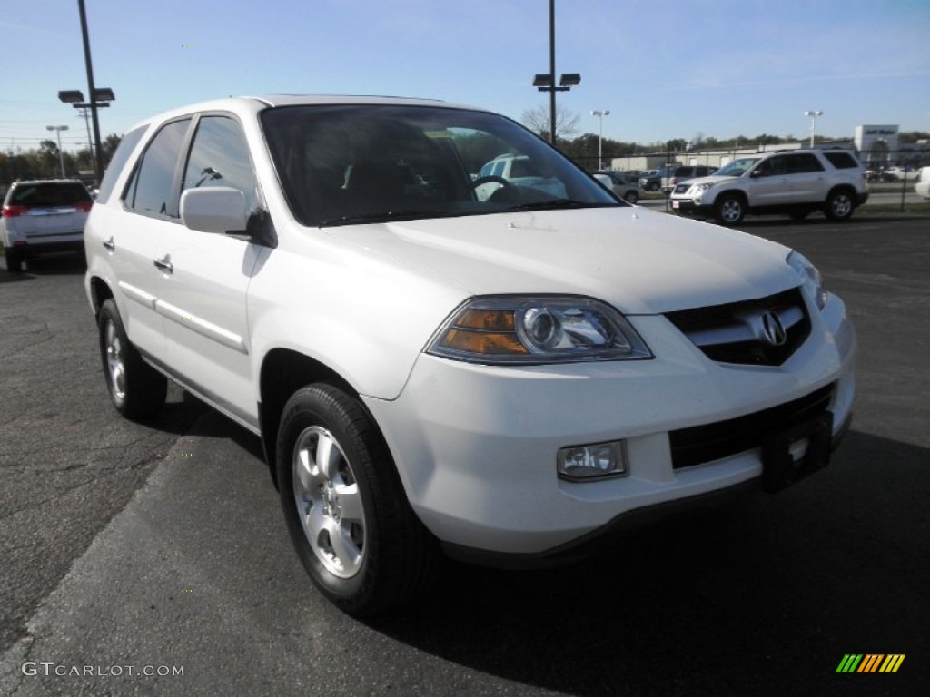 2004 MDX  - Aspen White Pearl / Saddle photo #2