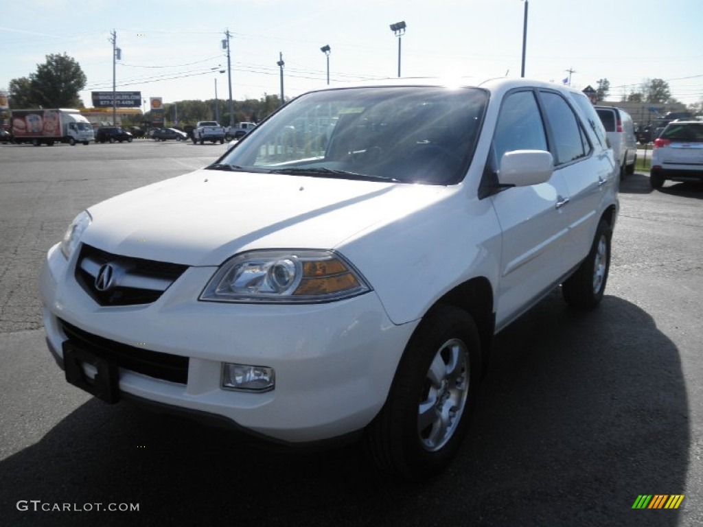 2004 MDX  - Aspen White Pearl / Saddle photo #3