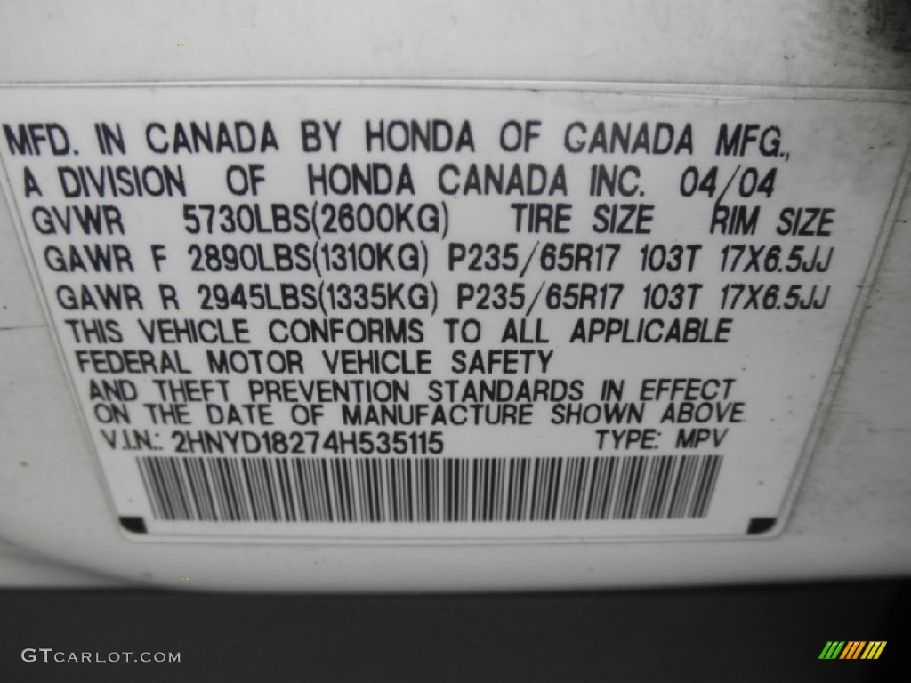 2004 MDX  - Aspen White Pearl / Saddle photo #5