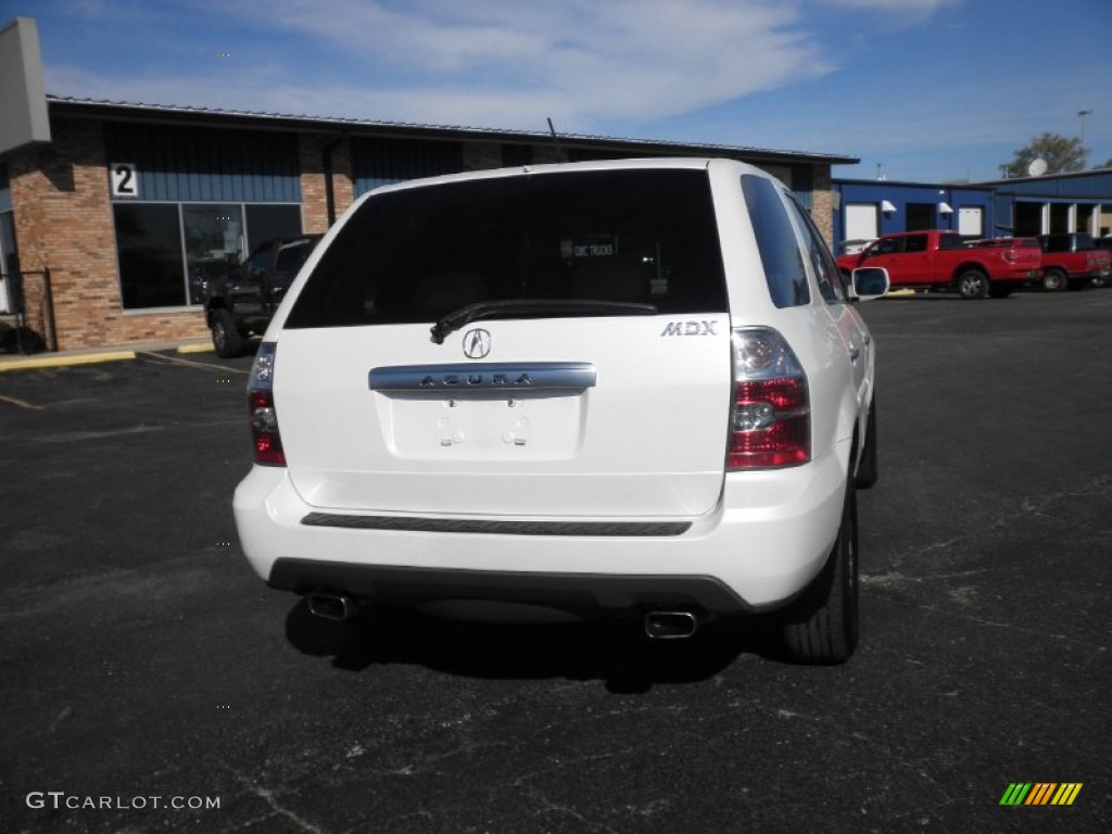 2004 MDX  - Aspen White Pearl / Saddle photo #21