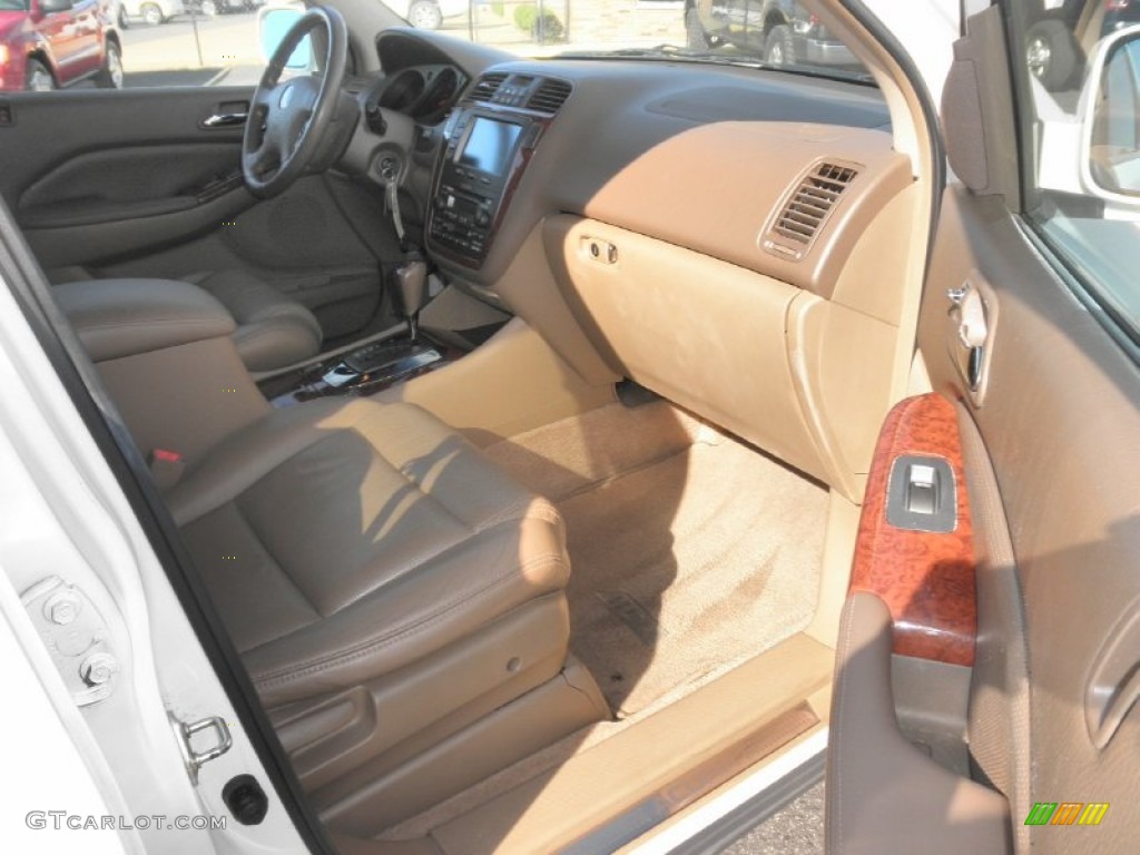 2004 MDX  - Aspen White Pearl / Saddle photo #23