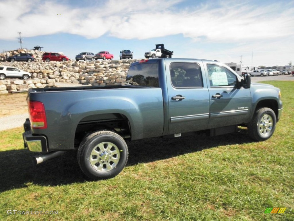 Stealth Gray Metallic 2012 GMC Sierra 2500HD SLE Crew Cab 4x4 Exterior Photo #55378092