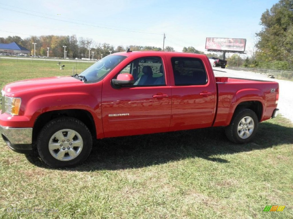 2012 Sierra 1500 SLT Crew Cab 4x4 - Fire Red / Ebony photo #4