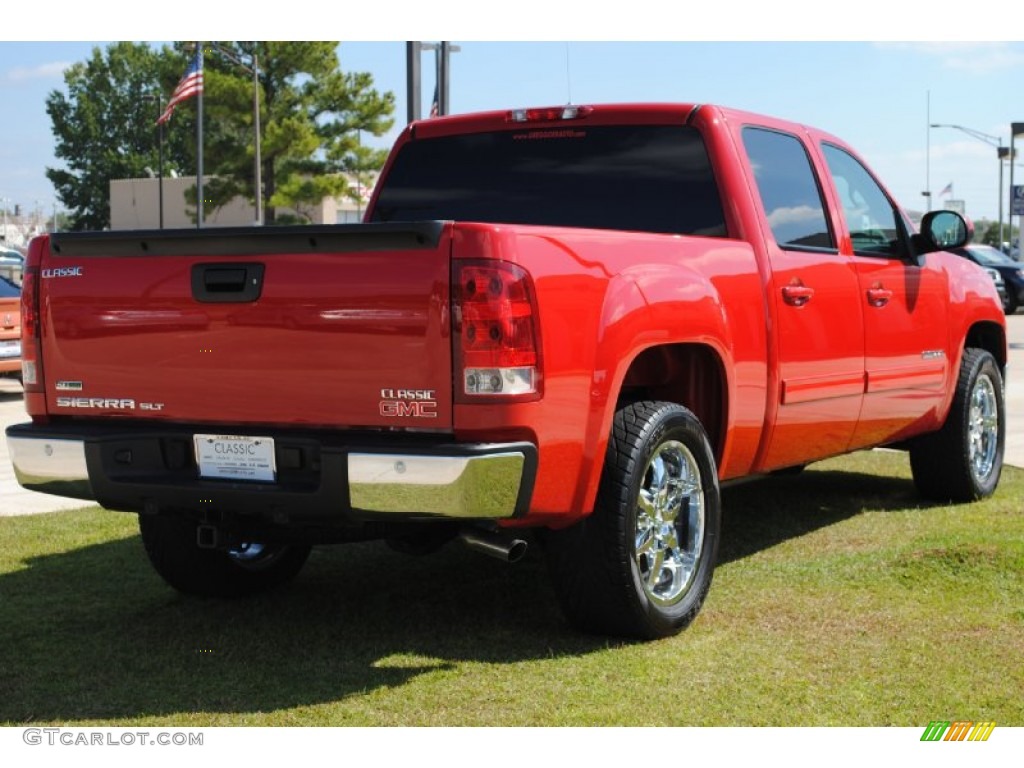 2010 Sierra 1500 SLT Crew Cab - Fire Red / Dark Titanium/Light Titanium photo #5