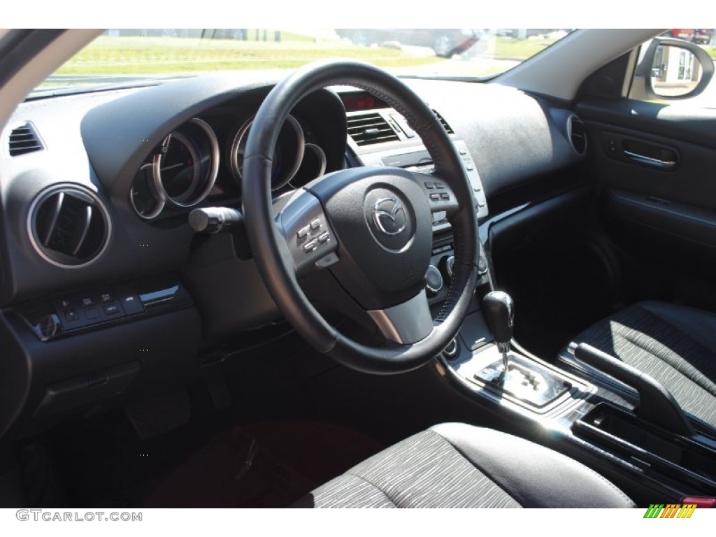 2009 Mazda MAZDA6 i Grand Touring Black Steering Wheel Photo #55378866