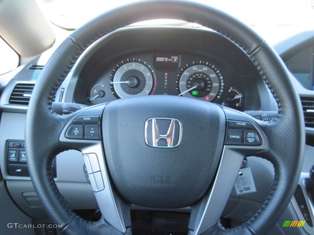 2012 Honda Odyssey EX-L Gray Steering Wheel Photo #55379337