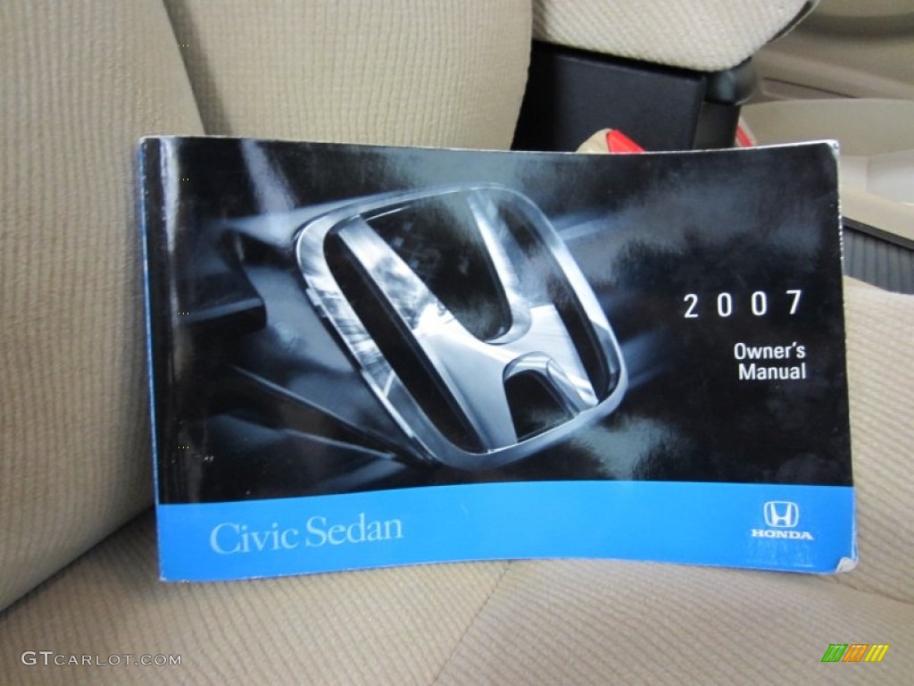 2007 Civic EX Sedan - Tango Red Pearl / Ivory photo #22