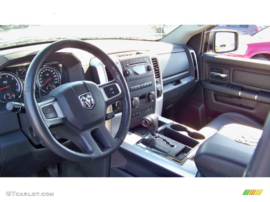 2010 Ram 1500 Laramie Quad Cab 4x4 - Bright Silver Metallic / Dark Slate/Medium Graystone photo #13