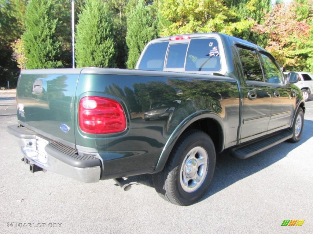 2002 F150 Lariat SuperCrew - Dark Highland Green Metallic / Medium Parchment photo #3