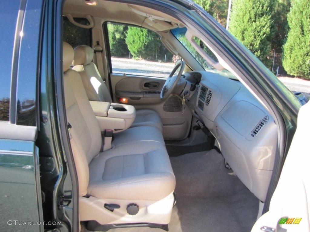 2002 F150 Lariat SuperCrew - Dark Highland Green Metallic / Medium Parchment photo #11