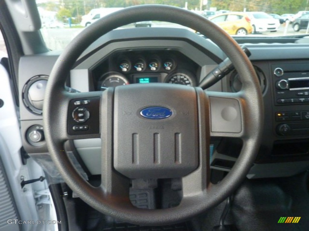 2012 Ford F350 Super Duty XL Crew Cab 4x4 Steel Steering Wheel Photo #55383141