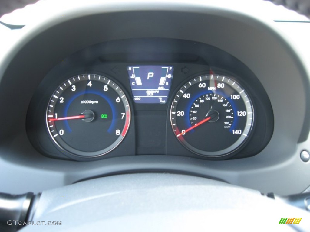 2012 Hyundai Accent SE 5 Door Gauges Photo #55383309