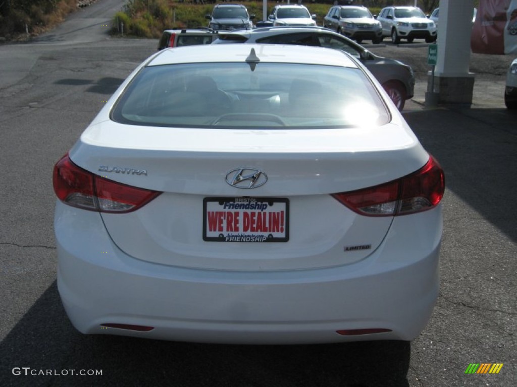 2012 Elantra Limited - Shimmering White / Beige photo #7