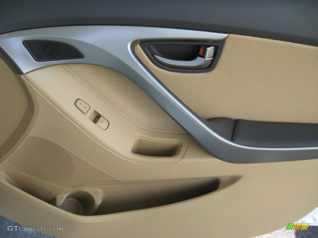2012 Elantra Limited - Shimmering White / Beige photo #21