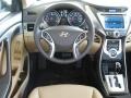 Beige 2012 Hyundai Elantra Limited Dashboard