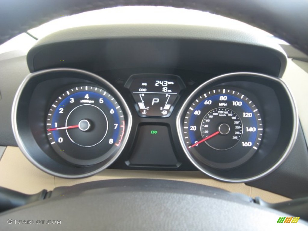 2012 Hyundai Elantra Limited Gauges Photo #55383558