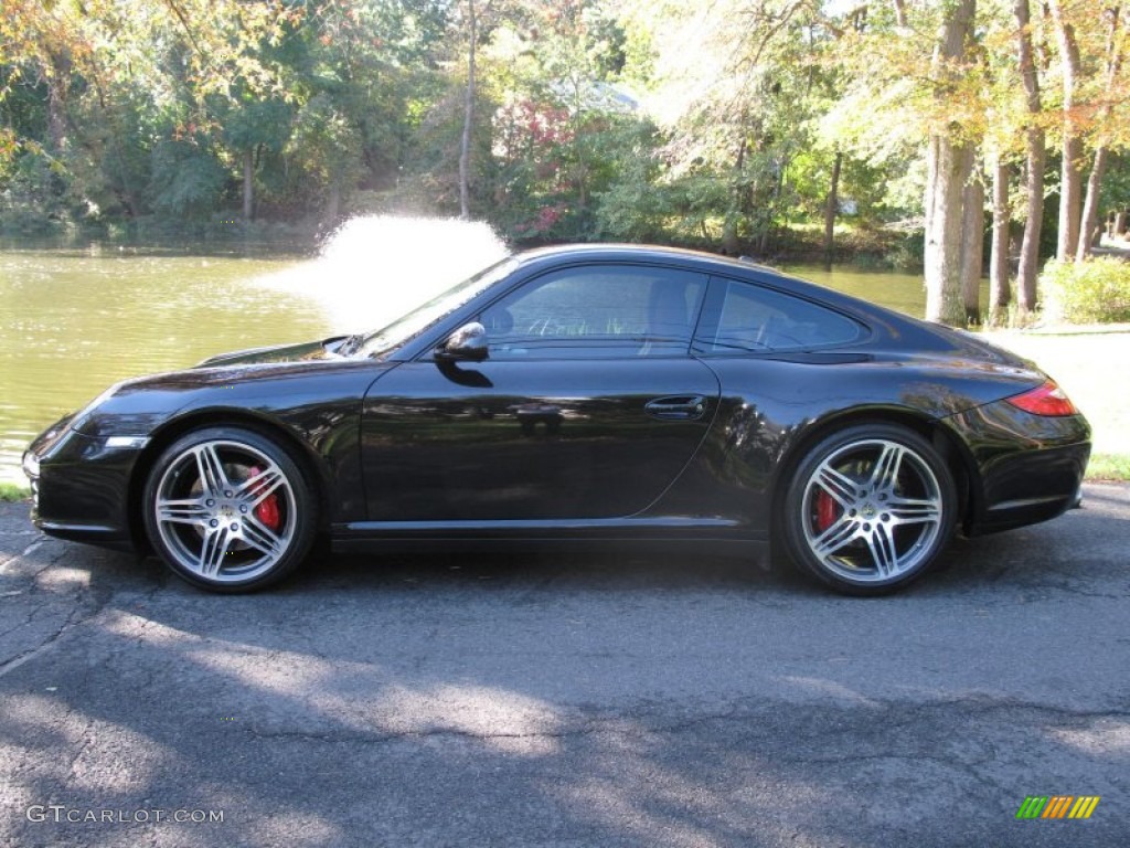 Basalt Black Metallic 2010 Porsche 911 Carrera 4S Coupe Exterior Photo #55384230