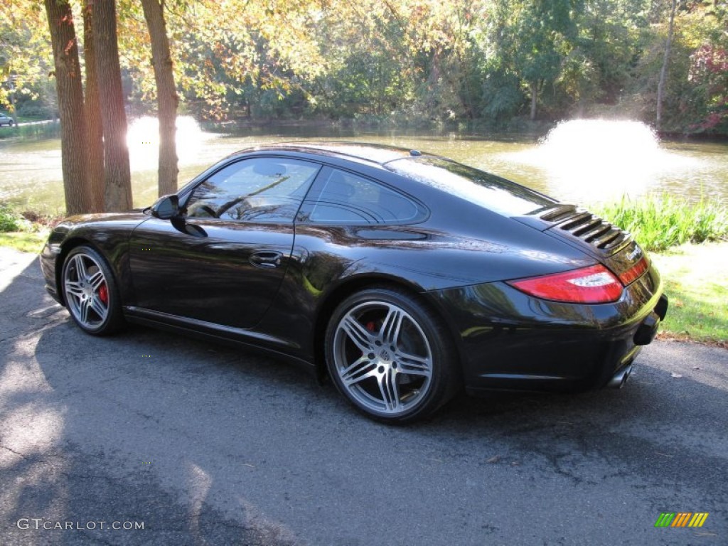 Basalt Black Metallic 2010 Porsche 911 Carrera 4S Coupe Exterior Photo #55384239