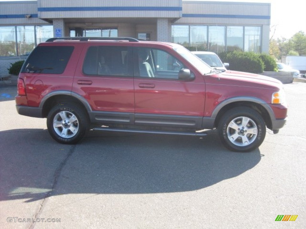 2003 Explorer XLT 4x4 - Redfire Metallic / Midnight Gray photo #5