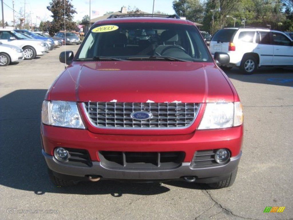 2003 Explorer XLT 4x4 - Redfire Metallic / Midnight Gray photo #11