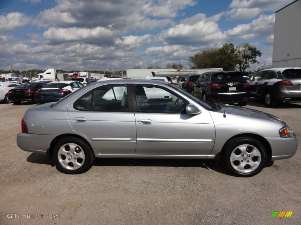 2004 Sentra 1.8 S - Molten Silver / Sage photo #7