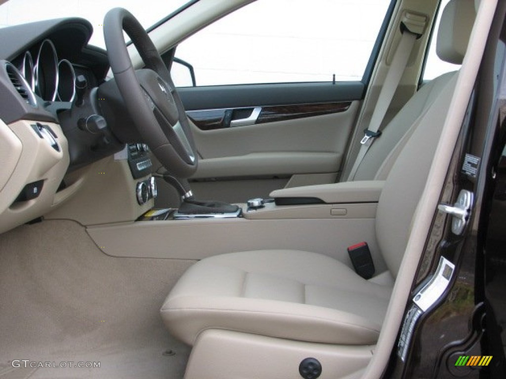 Almond Beige/Mocha Interior 2012 Mercedes-Benz C 300 Sport 4Matic Photo #55390016
