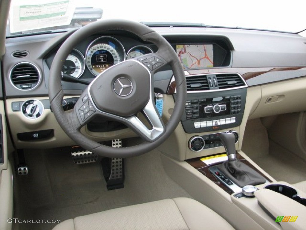2012 Mercedes-Benz C 300 Sport 4Matic Almond Beige/Mocha Dashboard Photo #55390097