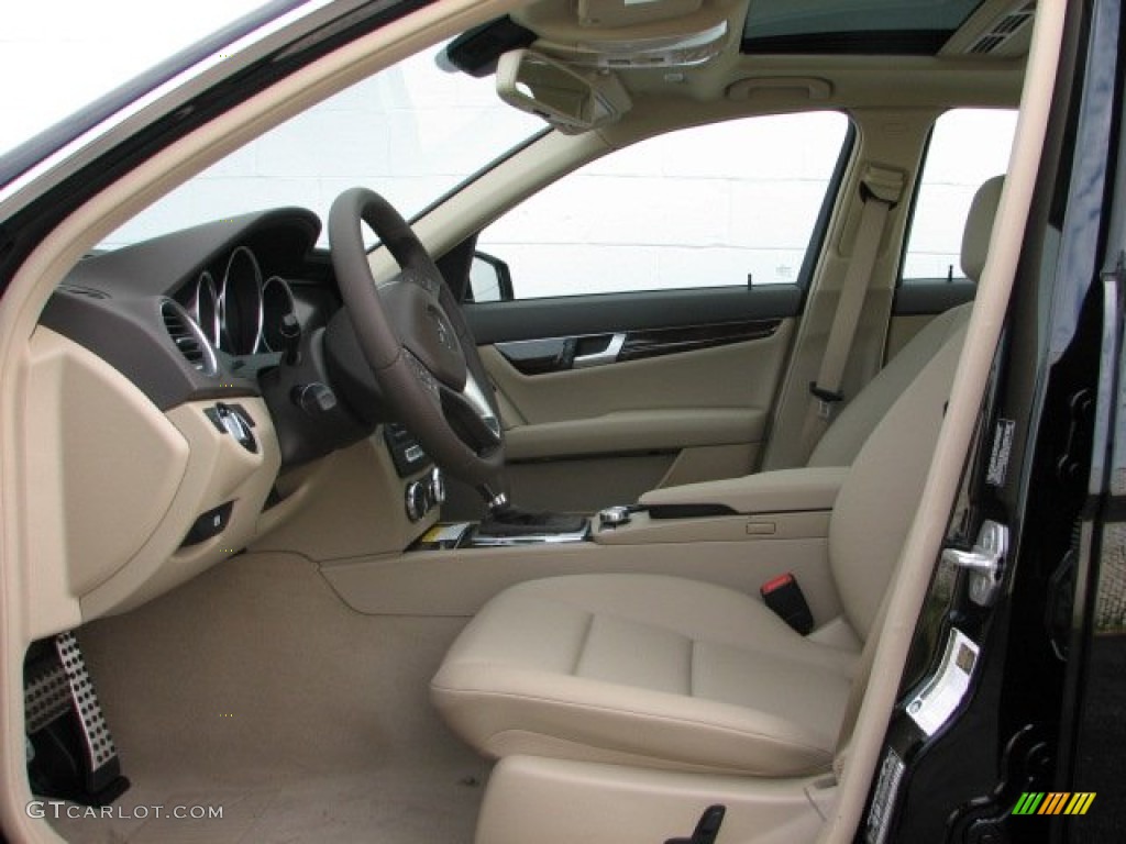 Almond Beige/Mocha Interior 2012 Mercedes-Benz C 300 Sport 4Matic Photo #55390102