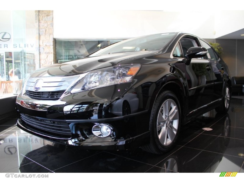2011 HS 250h Hybrid Premium - Obsidian Black / Black/Brown Walnut photo #1