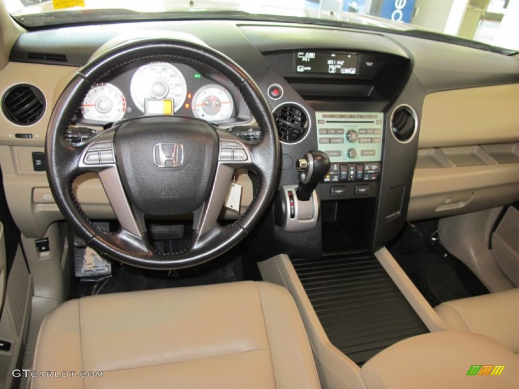 2010 Honda Pilot EX-L Beige Dashboard Photo #55390413