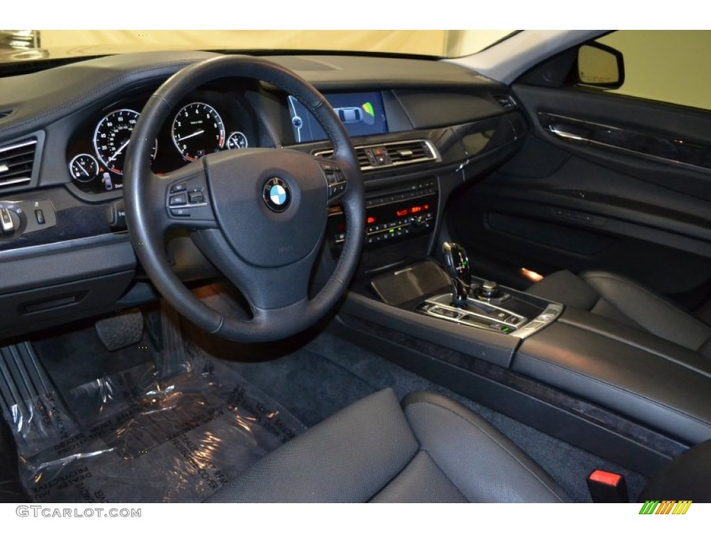 Black Nappa Leather Interior 2010 BMW 7 Series 750Li Sedan Photo #55391019