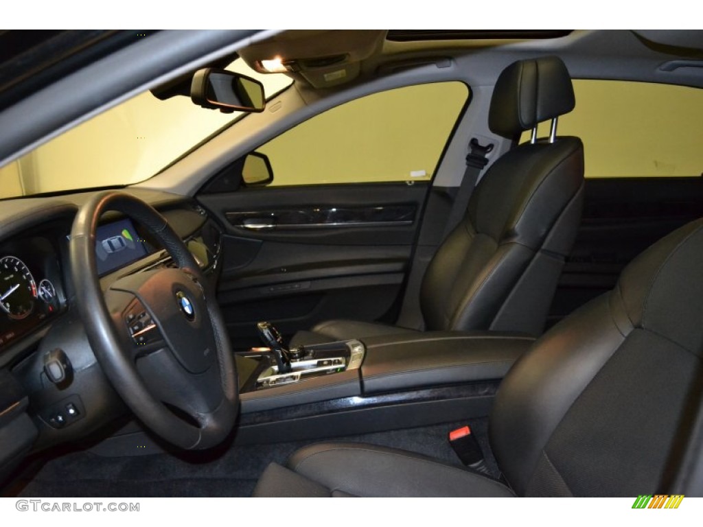 Black Nappa Leather Interior 2010 BMW 7 Series 750Li Sedan Photo #55391027