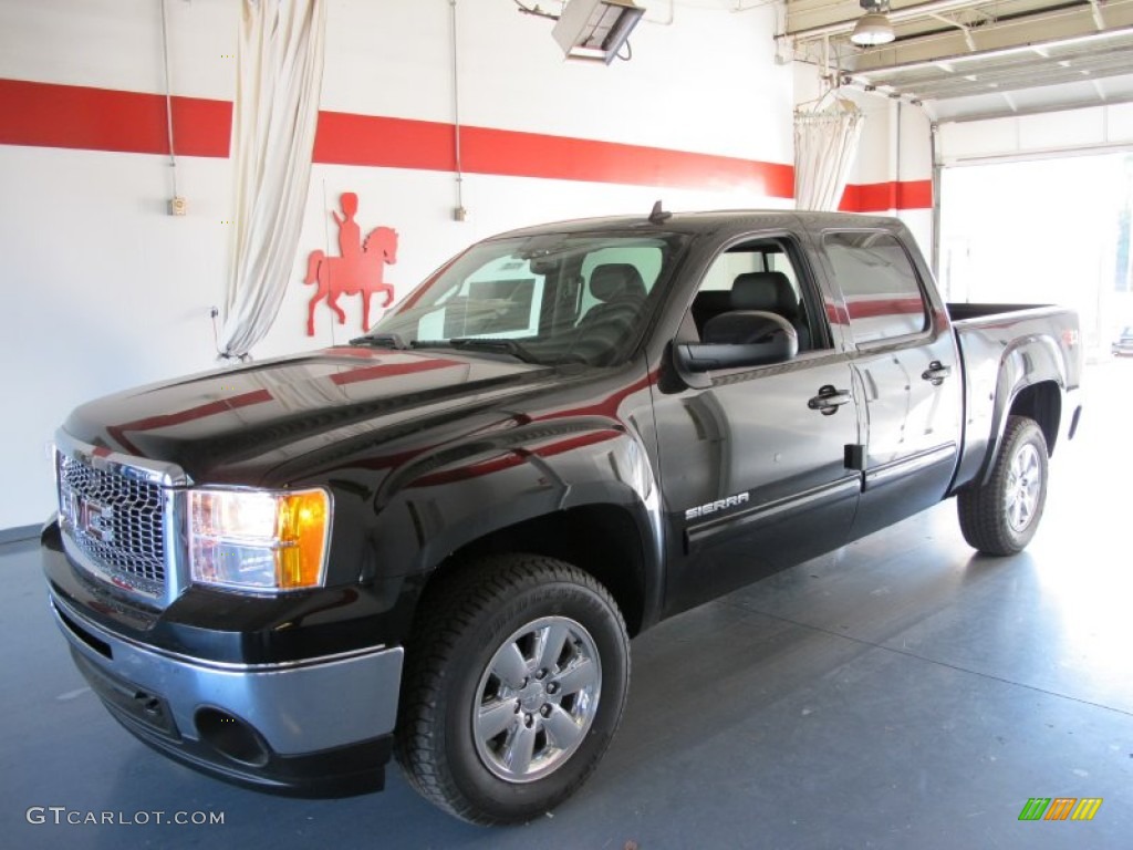 2012 Sierra 1500 SLT Crew Cab 4x4 - Onyx Black / Ebony photo #1