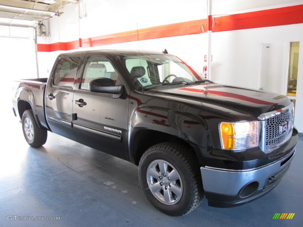 2012 Sierra 1500 SLT Crew Cab 4x4 - Onyx Black / Ebony photo #5