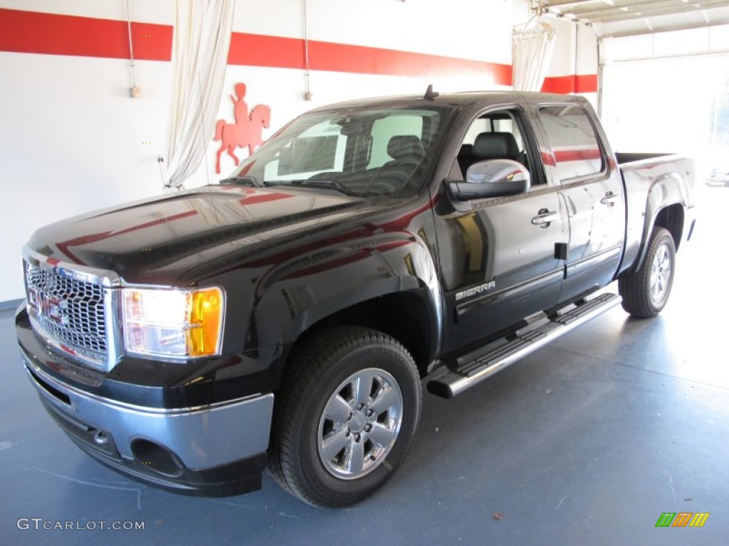 2012 Sierra 1500 SLE Crew Cab - Onyx Black / Ebony photo #1