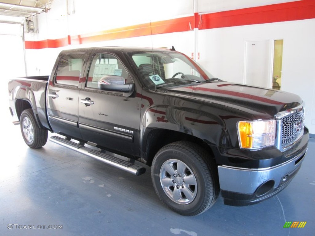 2012 Sierra 1500 SLE Crew Cab - Onyx Black / Ebony photo #5