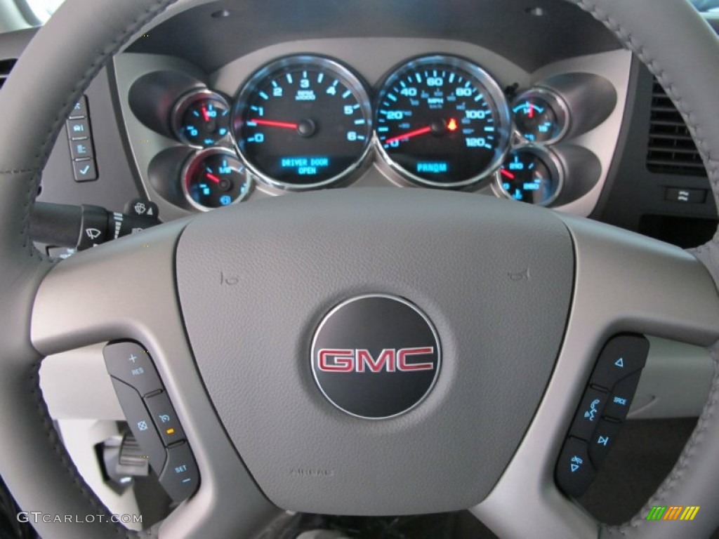 2012 Sierra 1500 SLE Extended Cab - Onyx Black / Dark Titanium/Light Titanium photo #10