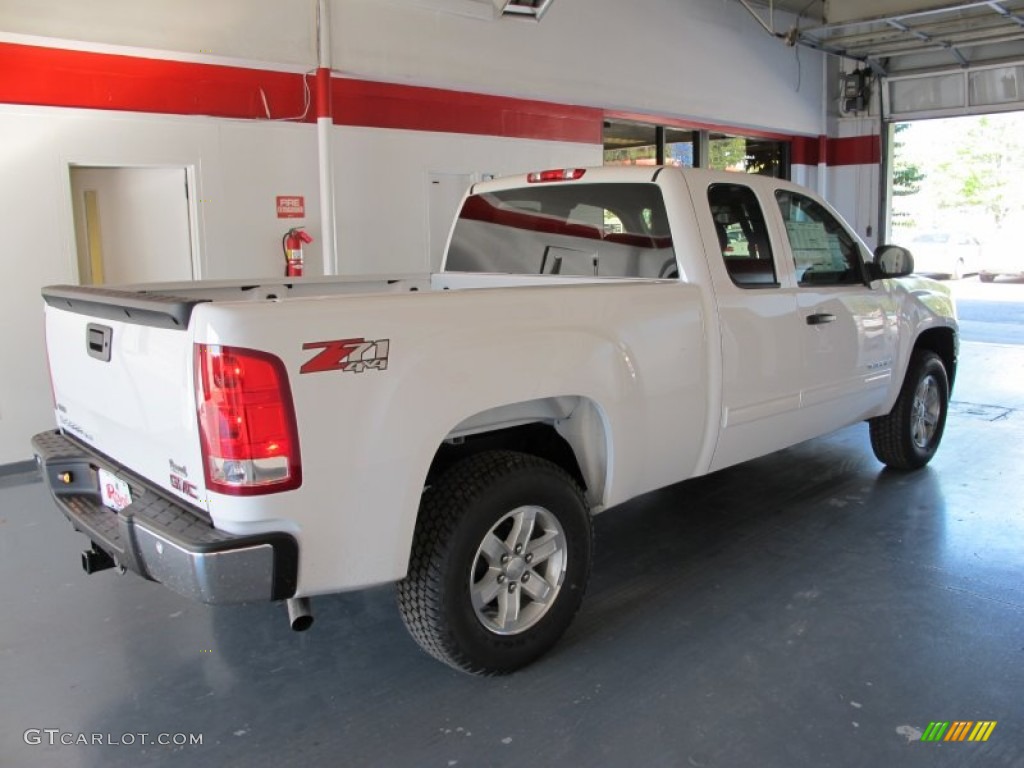 2012 Sierra 1500 SLE Extended Cab 4x4 - Summit White / Ebony photo #4