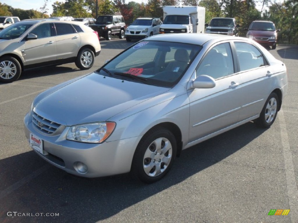 2005 Spectra LX Sedan - Clear Silver / Gray photo #1