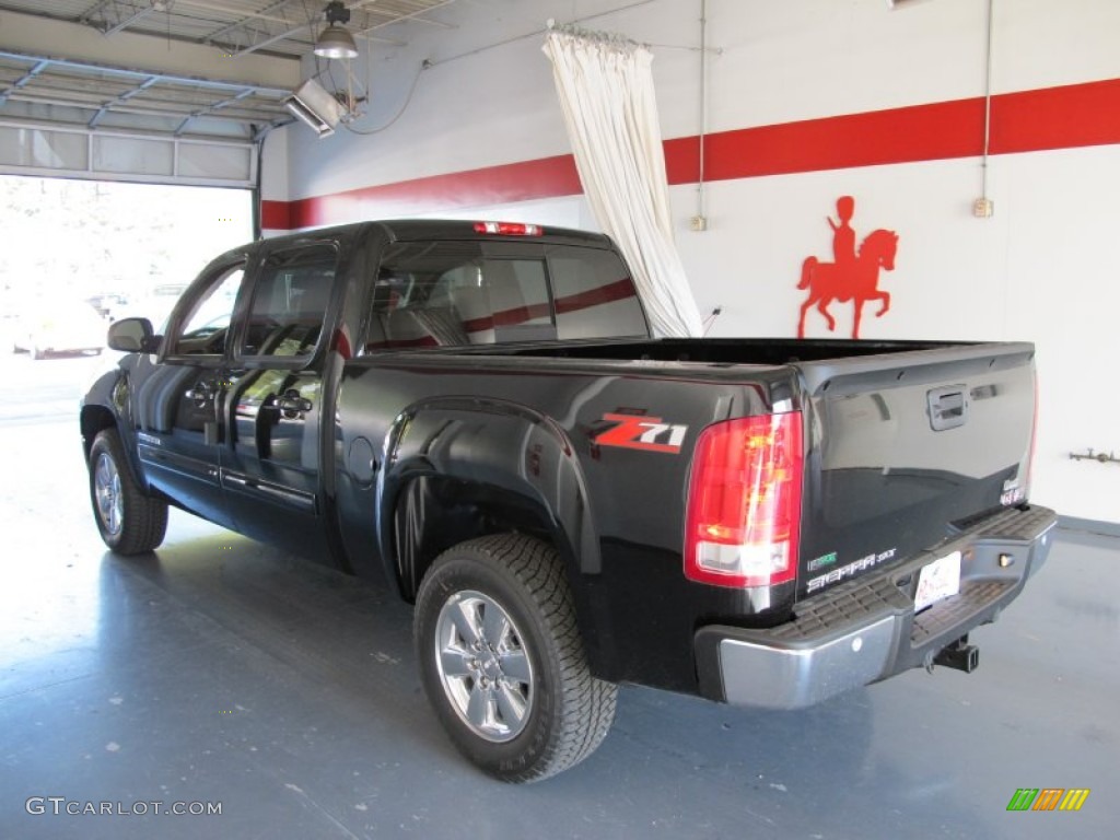 2012 Sierra 1500 SLT Crew Cab - Onyx Black / Very Dark Cashmere/Light Cashmere photo #2