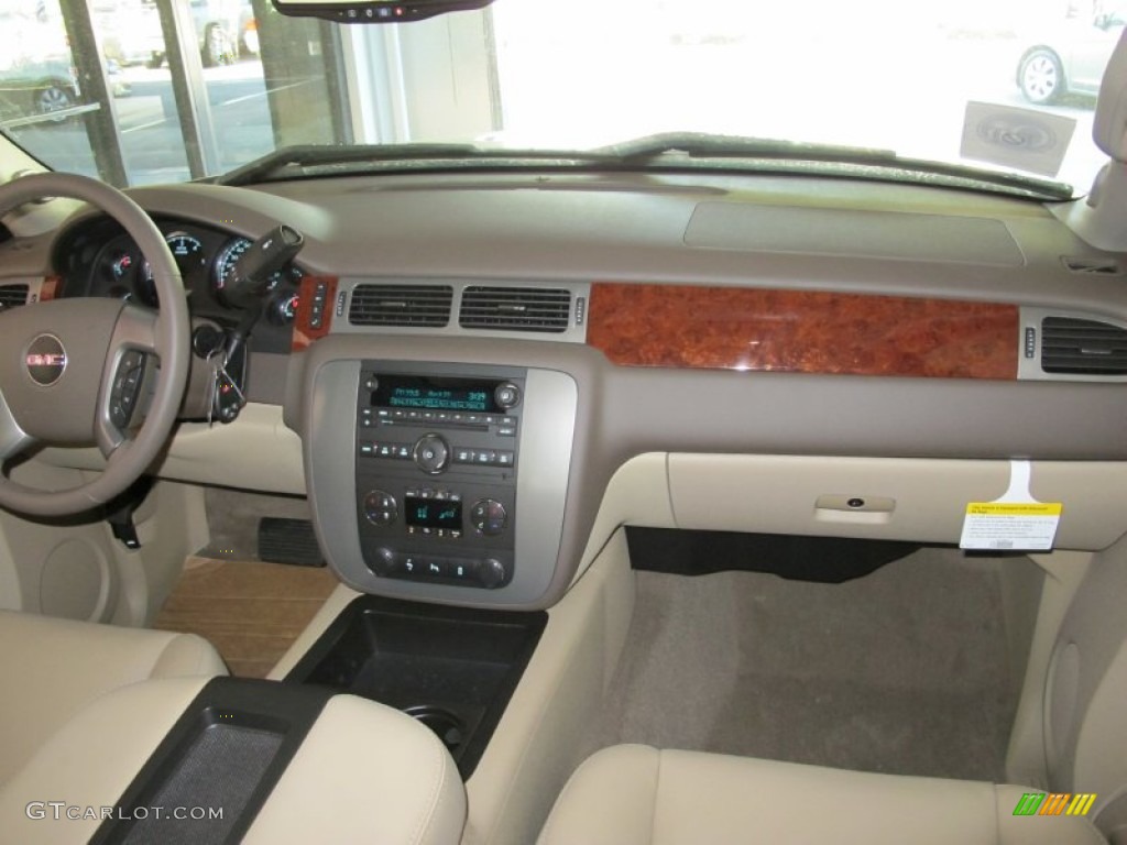 2012 GMC Sierra 1500 SLT Crew Cab Very Dark Cashmere/Light Cashmere Dashboard Photo #55392909