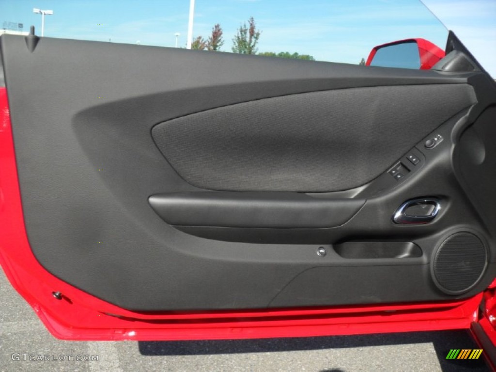 2012 Chevrolet Camaro LT Coupe Black Door Panel Photo #55393605