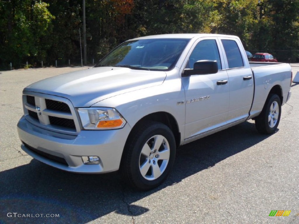 2012 Ram 1500 Express Quad Cab - Bright Silver Metallic / Dark Slate Gray/Medium Graystone photo #1