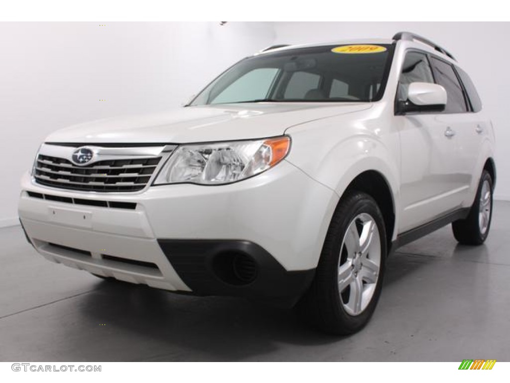 2009 Forester 2.5 X Premium - Satin White Pearl / Platinum photo #1
