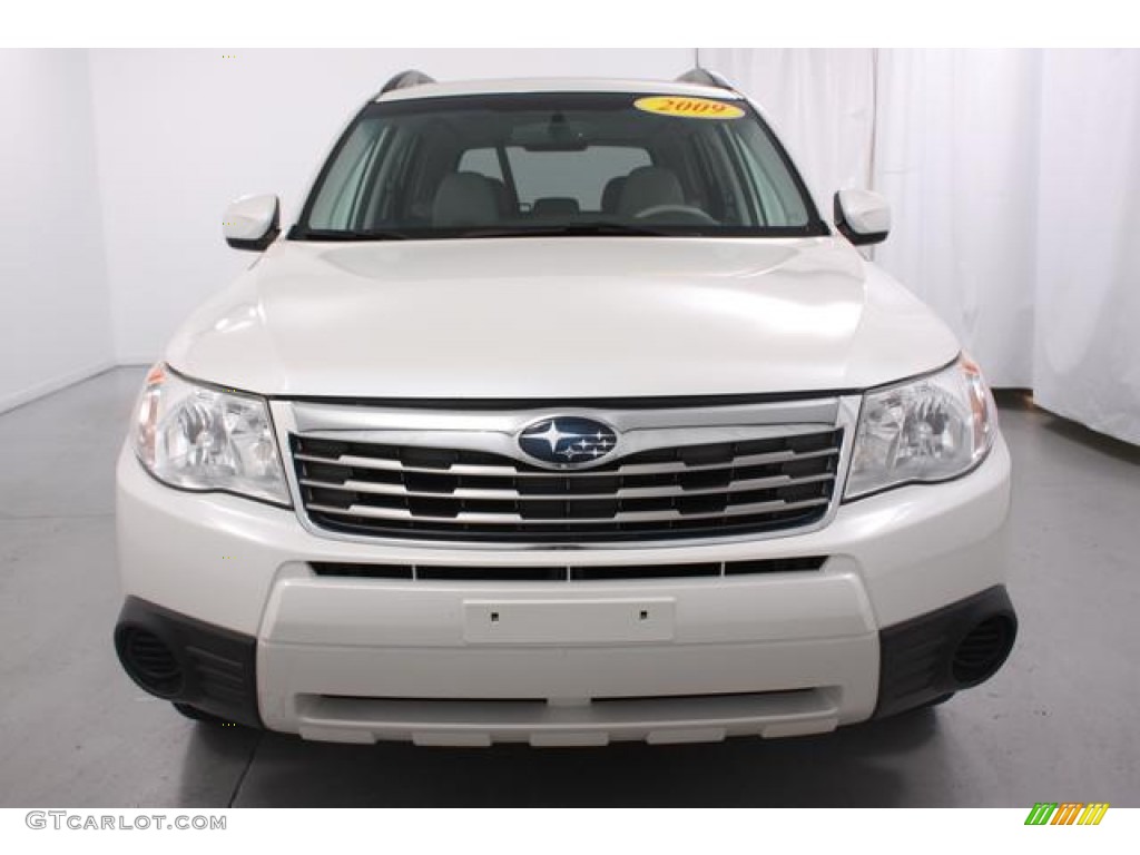 2009 Forester 2.5 X Premium - Satin White Pearl / Platinum photo #2