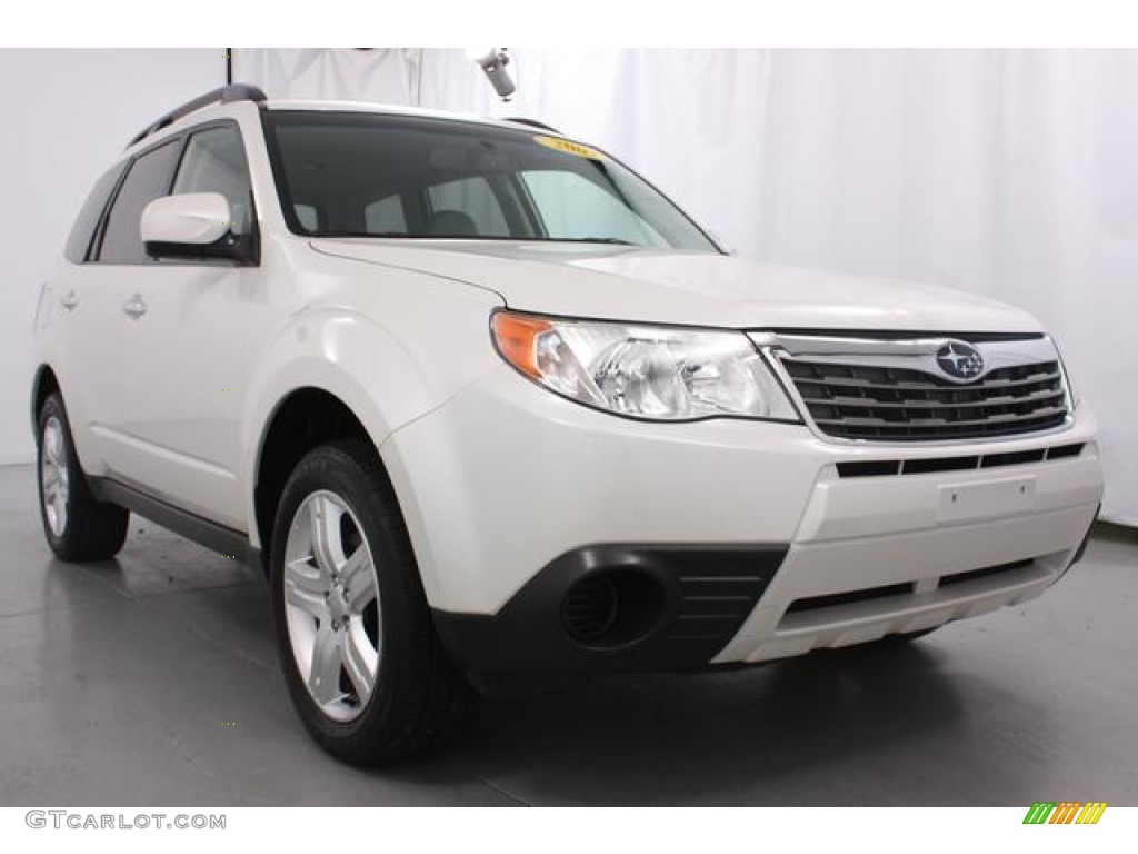 2009 Forester 2.5 X Premium - Satin White Pearl / Platinum photo #3