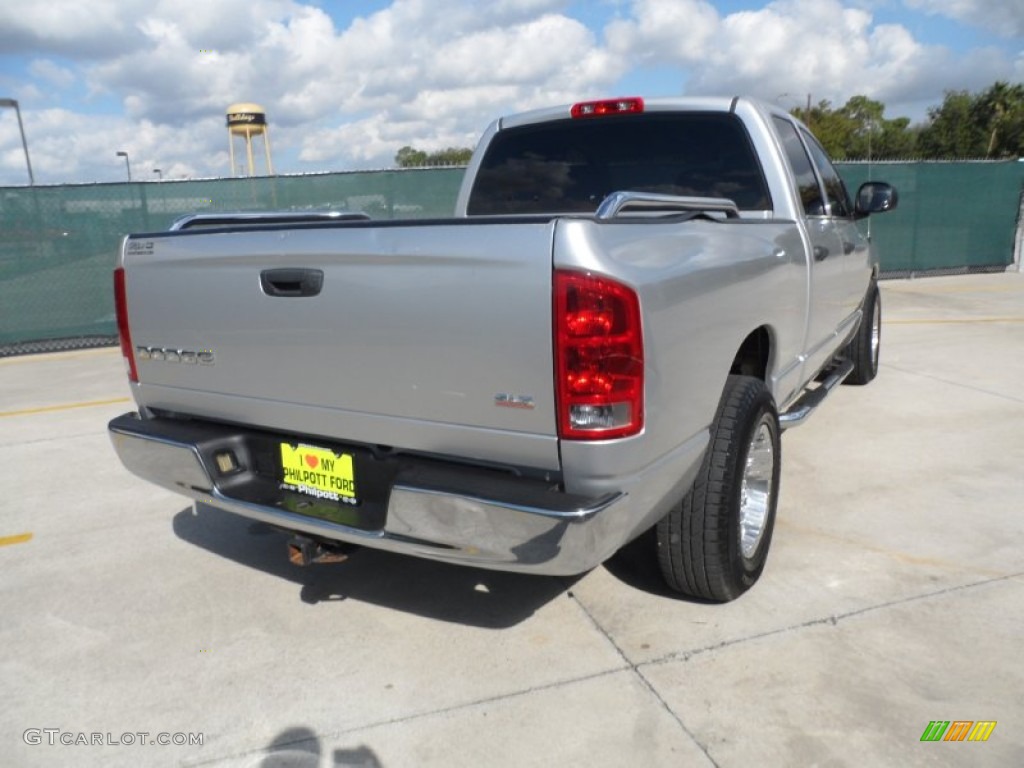 2004 Ram 1500 SLT Quad Cab - Bright Silver Metallic / Dark Slate Gray photo #3