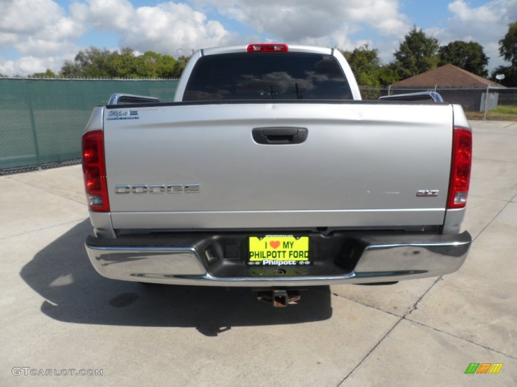 2004 Ram 1500 SLT Quad Cab - Bright Silver Metallic / Dark Slate Gray photo #4