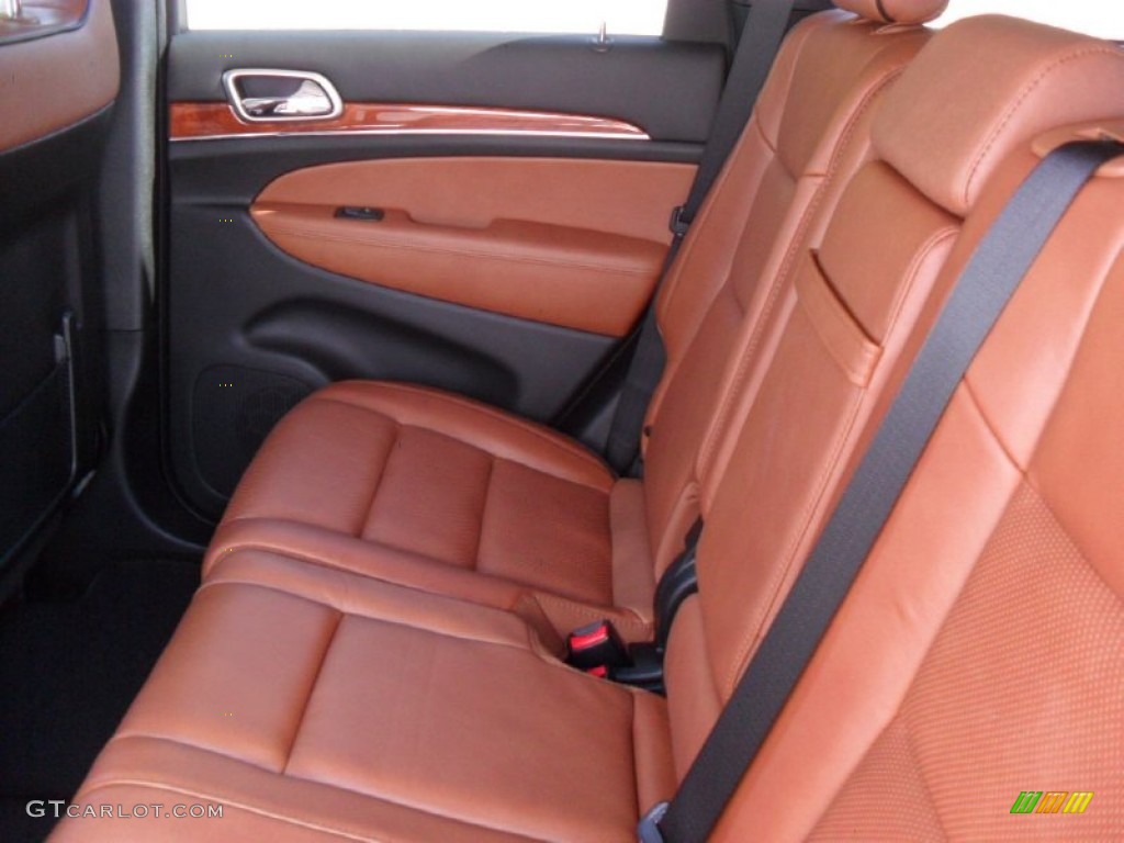 New Saddle/Black Interior 2012 Jeep Grand Cherokee Overland 4x4 Photo #55397100